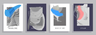 Renkli üçgen geometrik Broşür Broşürü Yıllık rapor şablonu tasarımı, kitap kapağı tasarımı