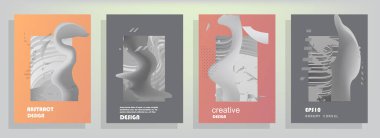 Renkli üçgen geometrik Broşür Broşürü Yıllık rapor şablonu tasarımı, kitap kapağı tasarımı