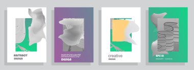 Renkli üçgen geometrik Broşür Broşürü Yıllık rapor şablonu tasarımı, kitap kapağı tasarımı