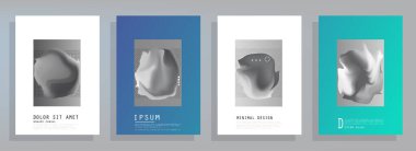 Renkli üçgen geometrik Broşür Broşürü Yıllık rapor şablonu tasarımı, kitap kapağı tasarımı