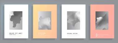 Renkli üçgen geometrik Broşür Broşürü Yıllık rapor şablonu tasarımı, kitap kapağı tasarımı