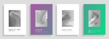 Renkli üçgen geometrik Broşür Broşürü Yıllık rapor şablonu tasarımı, kitap kapağı tasarımı