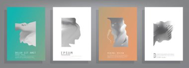 Renkli üçgen geometrik Broşür Broşürü Yıllık rapor şablonu tasarımı, kitap kapağı tasarımı