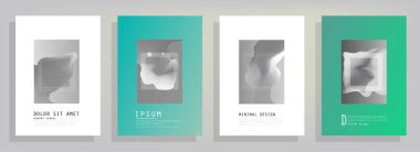 Renkli üçgen geometrik Broşür Broşürü Yıllık rapor şablonu tasarımı, kitap kapağı tasarımı