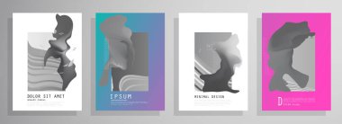 Renkli üçgen geometrik Broşür Broşürü Yıllık rapor şablonu tasarımı, kitap kapağı tasarımı