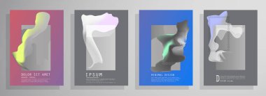 Renkli üçgen geometrik Broşür Broşürü Yıllık rapor şablonu tasarımı, kitap kapağı tasarımı