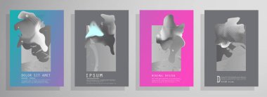 Renkli üçgen geometrik Broşür Broşürü Yıllık rapor şablonu tasarımı, kitap kapağı tasarımı