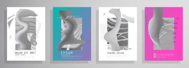 Renkli üçgen geometrik Broşür Broşürü Yıllık rapor şablonu tasarımı, kitap kapağı tasarımı