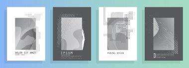 Renkli üçgen geometrik Broşür Broşürü Yıllık rapor şablonu tasarımı, kitap kapağı tasarımı