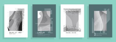 Renkli üçgen geometrik Broşür Broşürü Yıllık rapor şablonu tasarımı, kitap kapağı tasarımı