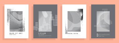 Renkli üçgen geometrik Broşür Broşürü Yıllık rapor şablonu tasarımı, kitap kapağı tasarımı