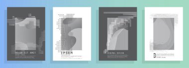 Renkli üçgen geometrik Broşür Broşürü Yıllık rapor şablonu tasarımı, kitap kapağı tasarımı