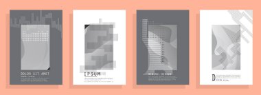 Renkli üçgen geometrik Broşür Broşürü Yıllık rapor şablonu tasarımı, kitap kapağı tasarımı