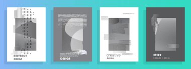 Renkli üçgen geometrik Broşür Broşürü Yıllık rapor şablonu tasarımı, kitap kapağı tasarımı