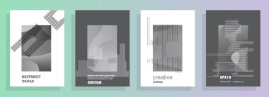 Renkli üçgen geometrik Broşür Broşürü Yıllık rapor şablonu tasarımı, kitap kapağı tasarımı