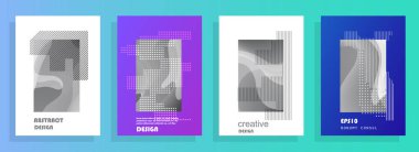 Renkli üçgen geometrik Broşür Broşürü Yıllık rapor şablonu tasarımı, kitap kapağı tasarımı