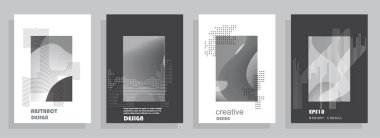 Renkli üçgen geometrik Broşür Broşürü Yıllık rapor şablonu tasarımı, kitap kapağı tasarımı