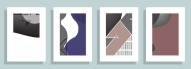 Renkli üçgen geometrik Broşür Broşürü Yıllık rapor şablonu tasarımı, kitap kapağı tasarımı