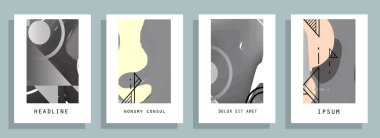 Renkli üçgen geometrik Broşür Broşürü Yıllık rapor şablonu tasarımı, kitap kapağı tasarımı