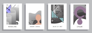 Renkli üçgen geometrik Broşür Broşürü Yıllık rapor şablonu tasarımı, kitap kapağı tasarımı