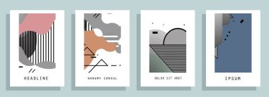 Renkli üçgen geometrik Broşür Broşürü Yıllık rapor şablonu tasarımı, kitap kapağı tasarımı