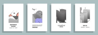 Renkli üçgen geometrik Broşür Broşürü Yıllık rapor şablonu tasarımı, kitap kapağı tasarımı