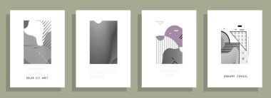 Renkli üçgen geometrik Broşür Broşürü Yıllık rapor şablonu tasarımı, kitap kapağı tasarımı