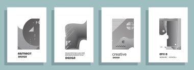 Renkli üçgen geometrik Broşür Broşürü Yıllık rapor şablonu tasarımı, kitap kapağı tasarımı