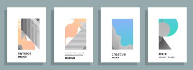 Renkli üçgen geometrik Broşür Broşürü Yıllık rapor şablonu tasarımı, kitap kapağı tasarımı