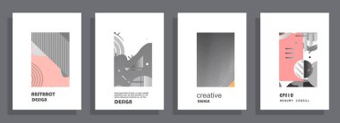 Renkli üçgen geometrik Broşür Broşürü Yıllık rapor şablonu tasarımı, kitap kapağı tasarımı