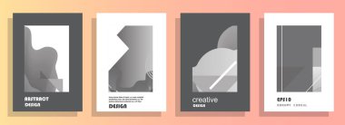 Renkli üçgen geometrik Broşür Broşürü Yıllık rapor şablonu tasarımı, kitap kapağı tasarımı