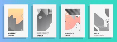 İş soyut vektör şablonu Broşür tasarımı, A4 