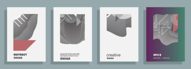 İş soyut vektör şablonu Broşür tasarımı, A4 