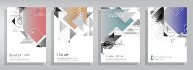 İş soyut vektör şablonu Broşür tasarımı, A4 