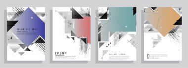 İş soyut vektör şablonu Broşür tasarımı, A4 