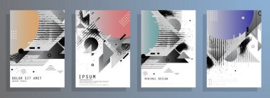 İş soyut vektör şablonu Broşür tasarımı, A4 