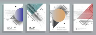 İş soyut vektör şablonu Broşür tasarımı, A4 