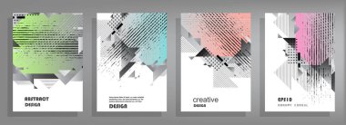 İş soyut vektör şablonu Broşür tasarımı, A4 