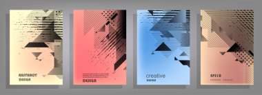 İş soyut vektör şablonu Broşür tasarımı, A4 