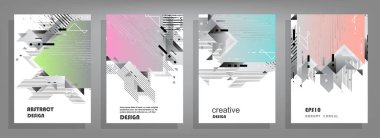 İş soyut vektör şablonu Broşür tasarımı, A4 