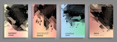 İş soyut vektör şablonu Broşür tasarımı, A4 