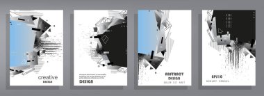 İş soyut vektör şablonu Broşür tasarımı, A4 