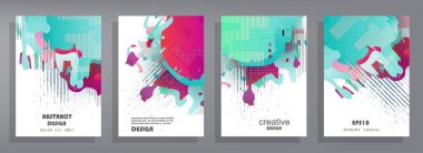 İş soyut vektör şablonu Broşür tasarımı, A4 