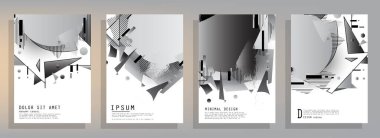 İş soyut vektör şablonu Broşür tasarımı, A4 