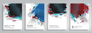 İş soyut vektör şablonu Broşür tasarımı, A4 