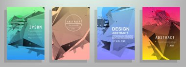 Broşür yaratıcı tasarım. Kapaklı, arka ve iç sayfalı çok amaçlı şablon. Moda minimalist düz geometrik tasarım. Dikey biçim a4.