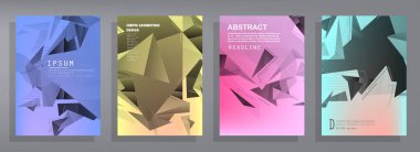 Broşür yaratıcı tasarım. Kapaklı, arka ve iç sayfalı çok amaçlı şablon. Moda minimalist düz geometrik tasarım. Dikey biçim a4.