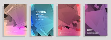 Broşür yaratıcı tasarım. Kapaklı, arka ve iç sayfalı çok amaçlı şablon. Moda minimalist düz geometrik tasarım. Dikey biçim a4.