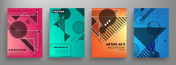Návrh Šablony Obálky Výroční Zpráva Leták Plochý Design Barevné Abstraktní — Stockový vektor