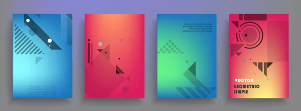 Omslag Brochure Template Ontwerp Jaarverslag Flyer Plat Ontwerp Kleurrijke Abstracte — Stockvector